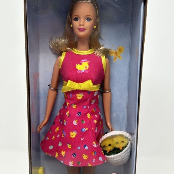 Barbie Easter Treats Special Edition 1999 Pink Dress Cottage Core Classy Mom - Picture 4 of 13